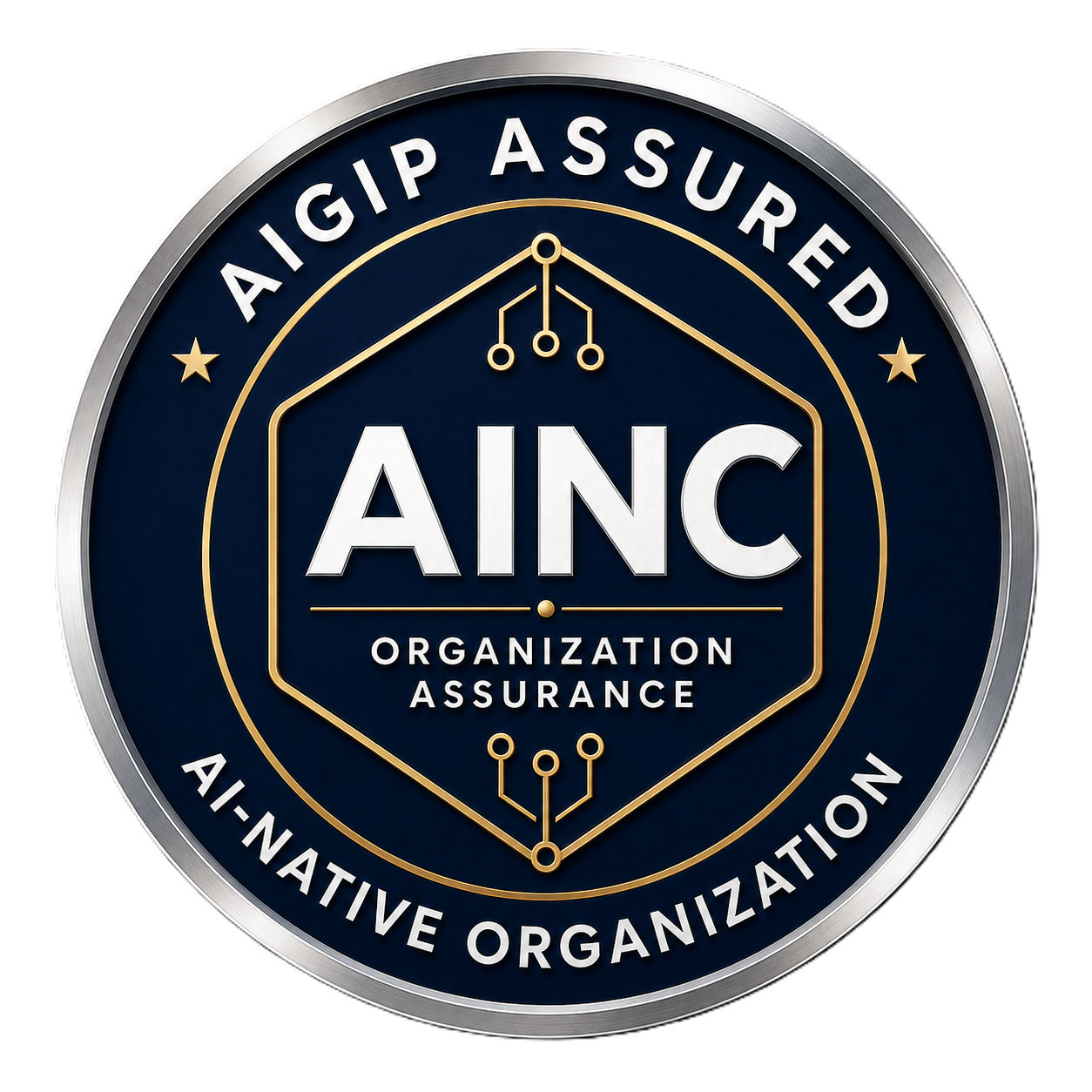 AIGIP Assured AI-Native Organization certification badge